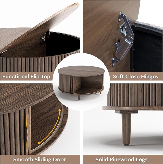 JOINICE Round Coffee Table