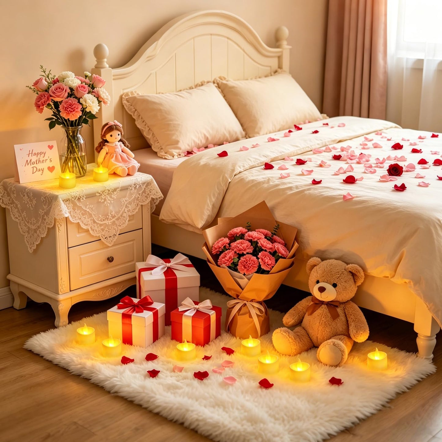 Dual-Flame Flickering Flameless LED Tealight Candles, Ivory 50 Pack Battery Operated Tea Lights with Warm Yellow Glow, 200+ Hour Long-Lasting Fake Candles for Home Wedding Votive Decor