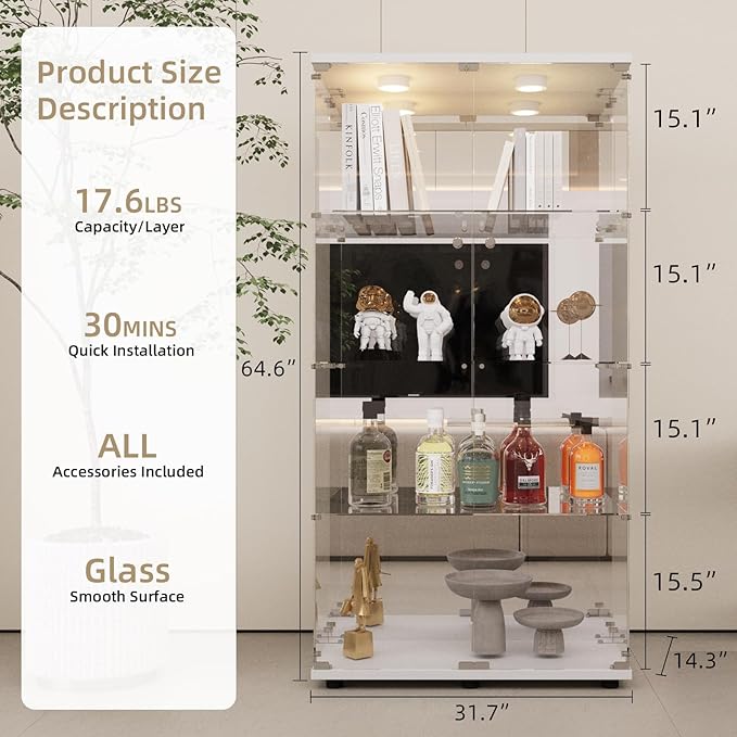 Beauty4U Glass Display Cabinet