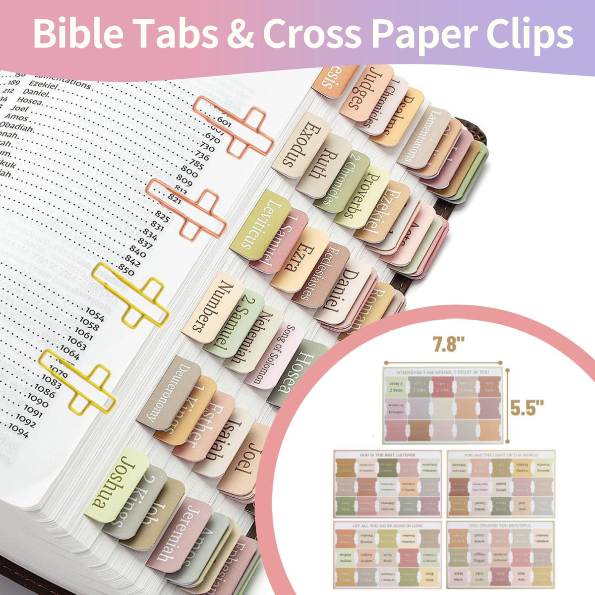 KOPKOFT Bible Study Supplies, Bible Journaling Kit for Women with Journal, Pen Case, Tabs, Highlighters and Pens, Bible Accessories Set for Women Students Beginner, Christian Gifts (Purple)