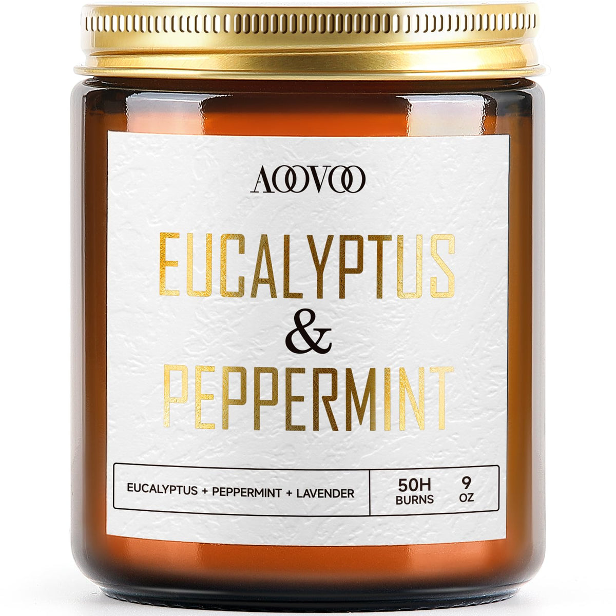 AOOVOO Eucalyptus Mint Candles - 9 oz Scented Candles, Aromatherapy Candle, Soy Candle for Home Scented