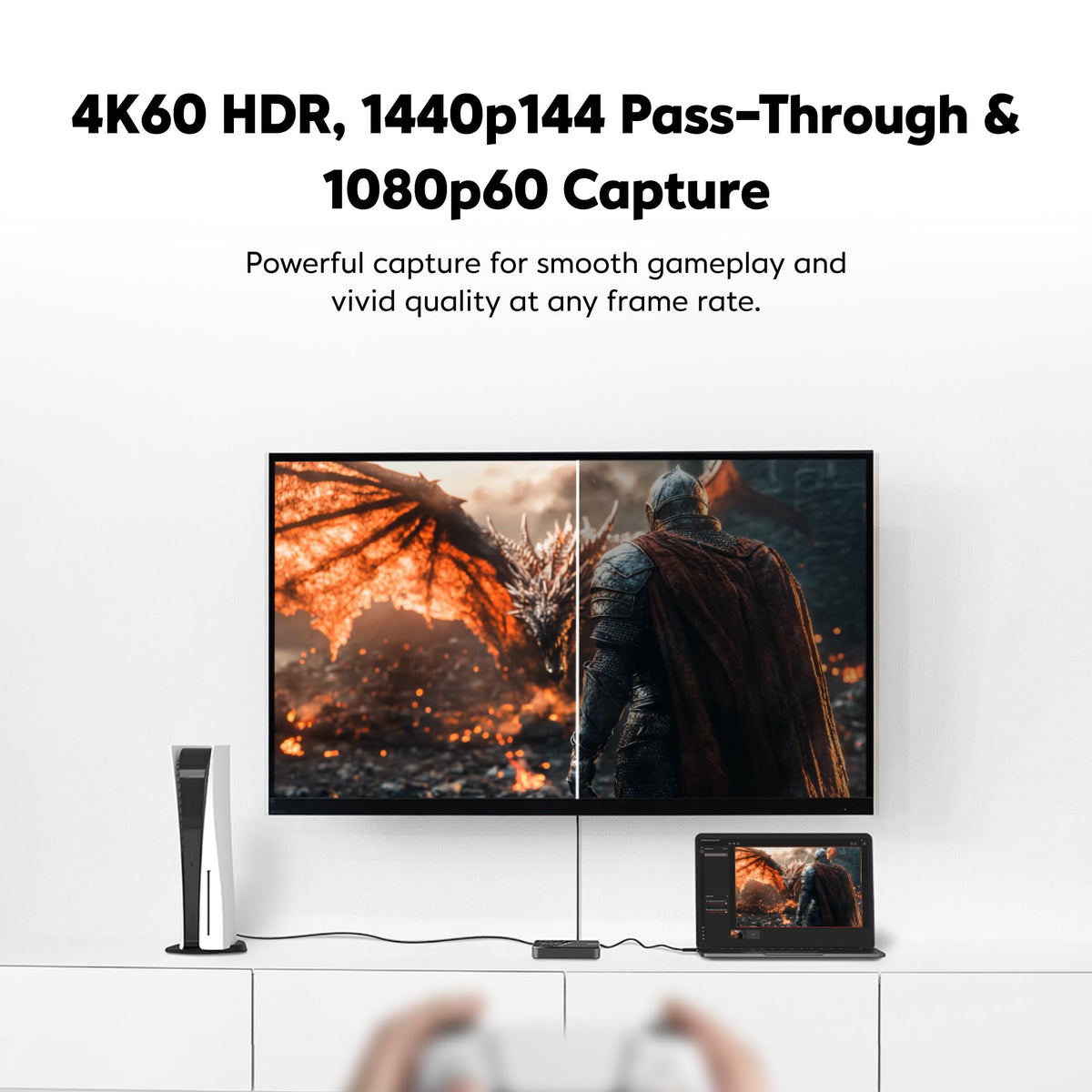AVerMedia Capture Card for Streaming, 4K60 HDR Passthrough, 1080p60 Video Recording, Ultra-Low Latency Game Streaming for Switch 2, Xbox, PS5, PC on Twitch, OBS, Win11, Mac - StreamLine MINI+ GC311G2
