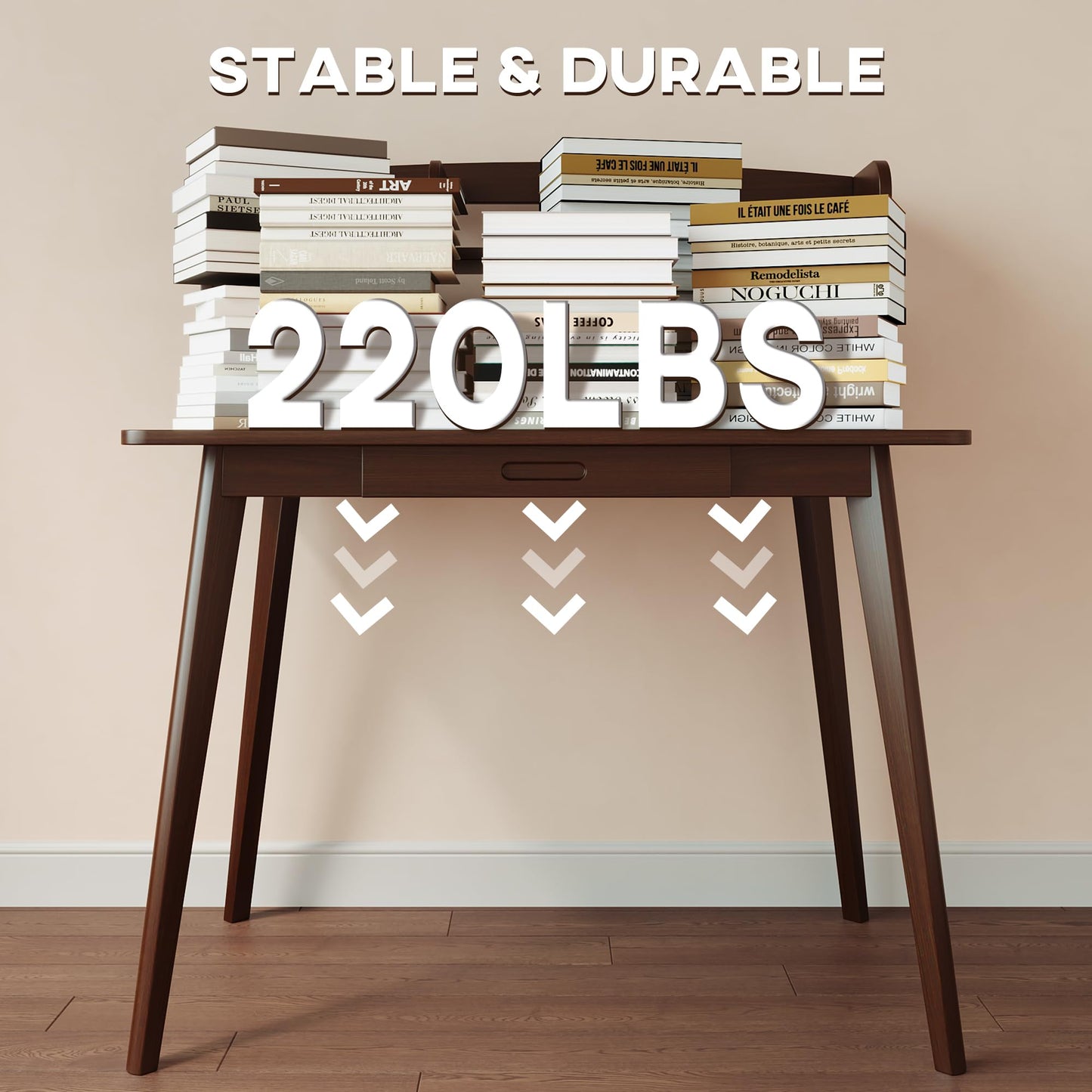 IOTXY Small Writing Desk with Hutch - 31.5" Work Computer Study Table with Drawer for Home and Office, Black Walnut