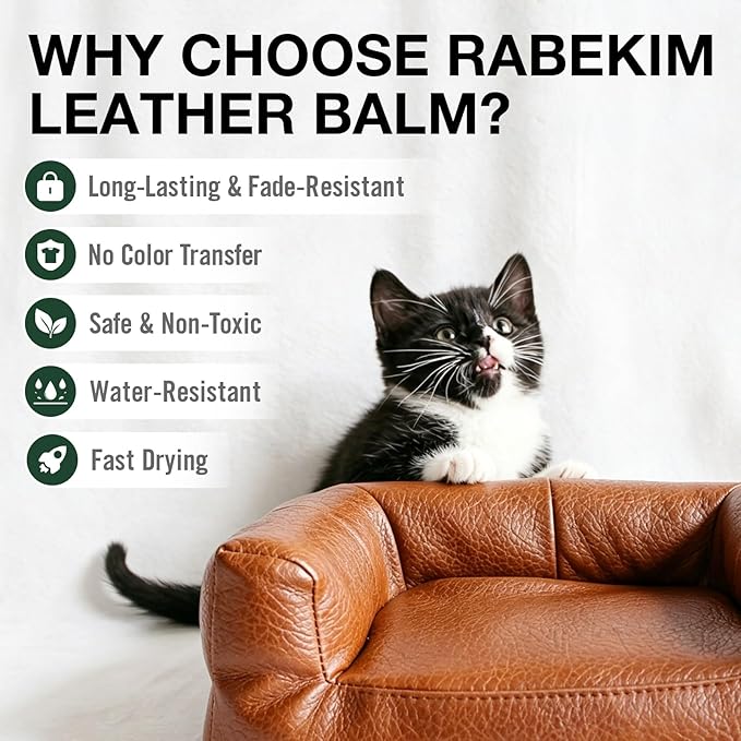 White Leather Repair Kit, Leather Recoloring Balm – Restore & Repair Faded