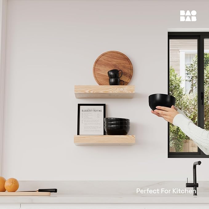 BAOBAB WORKSHOP Solid Wood Floating Shelves