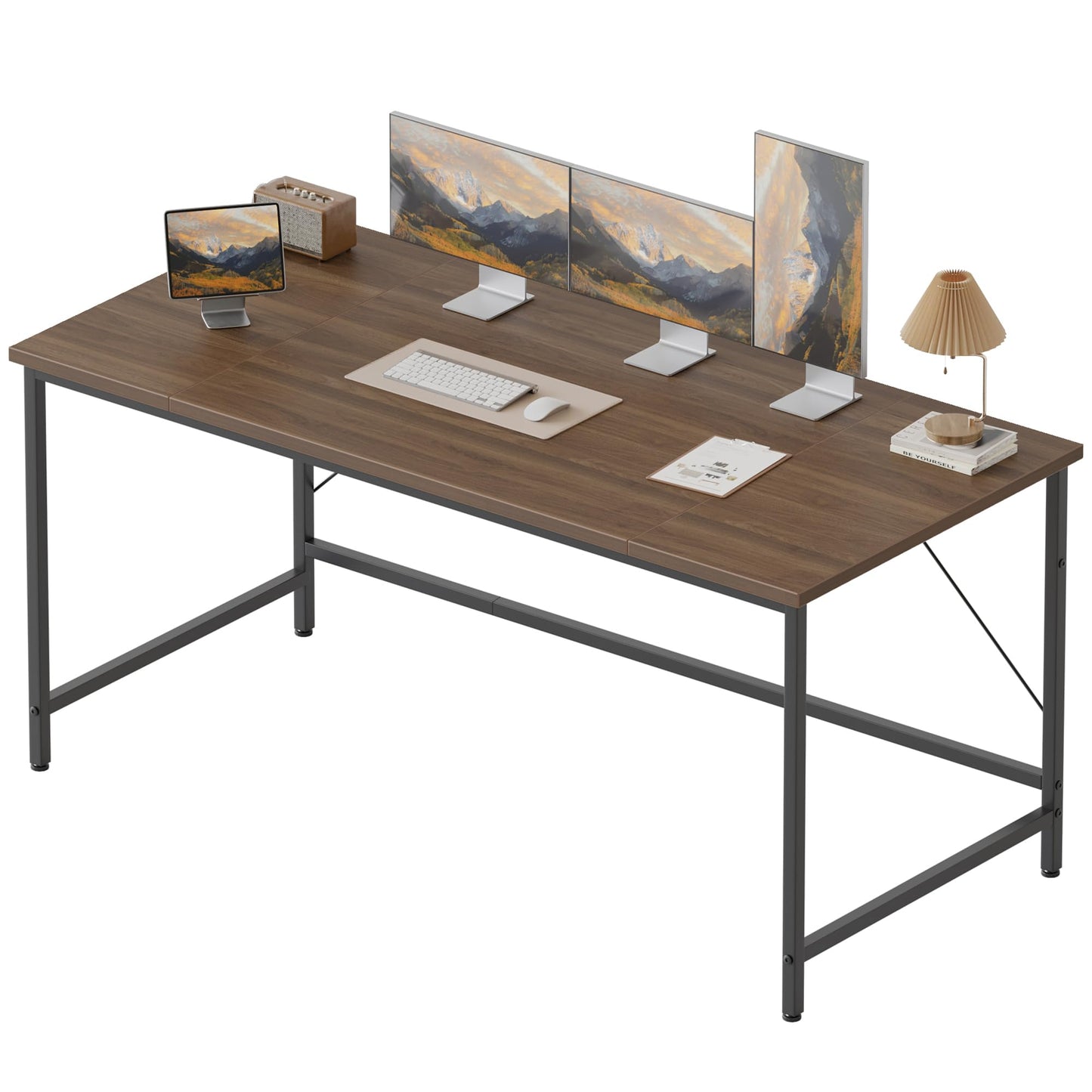 Mericonia 55 inch Computer Desk, Gaming Desk for Small Spaces, Modern Simple Style Table for Home Office, Study Student Writing Table