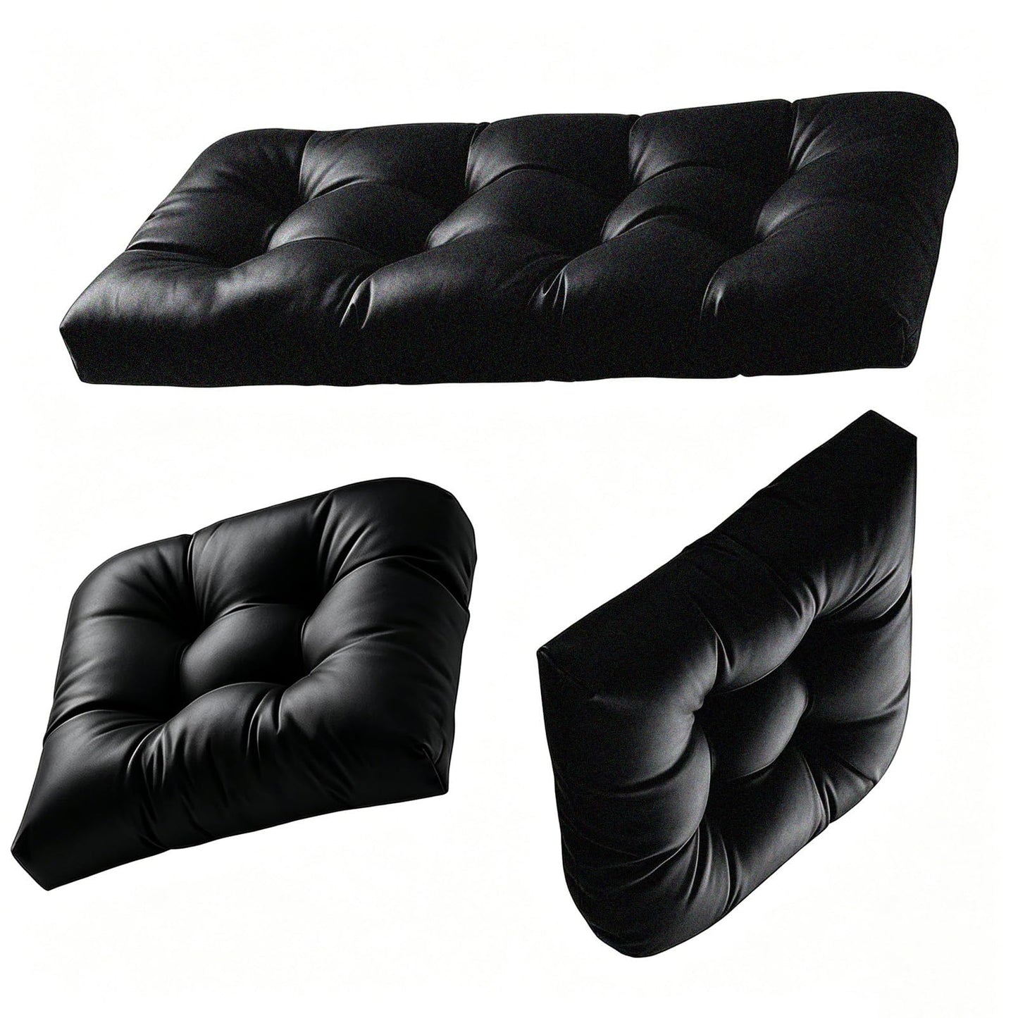 Dizaolive Wicker Chair Cushions for Outdoors Glider Cushions Seat 3pc Wicker Cushion Set