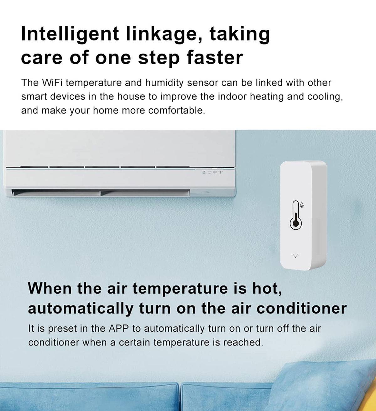 4-Pack WiFi Temperature Humidity Sensor: Wireless Temperature Humidity Monitor with App Alert, Free Data Storage Export, Smart Indoor Thermometer Hygrometer Compatible with Alexa Google Assistant