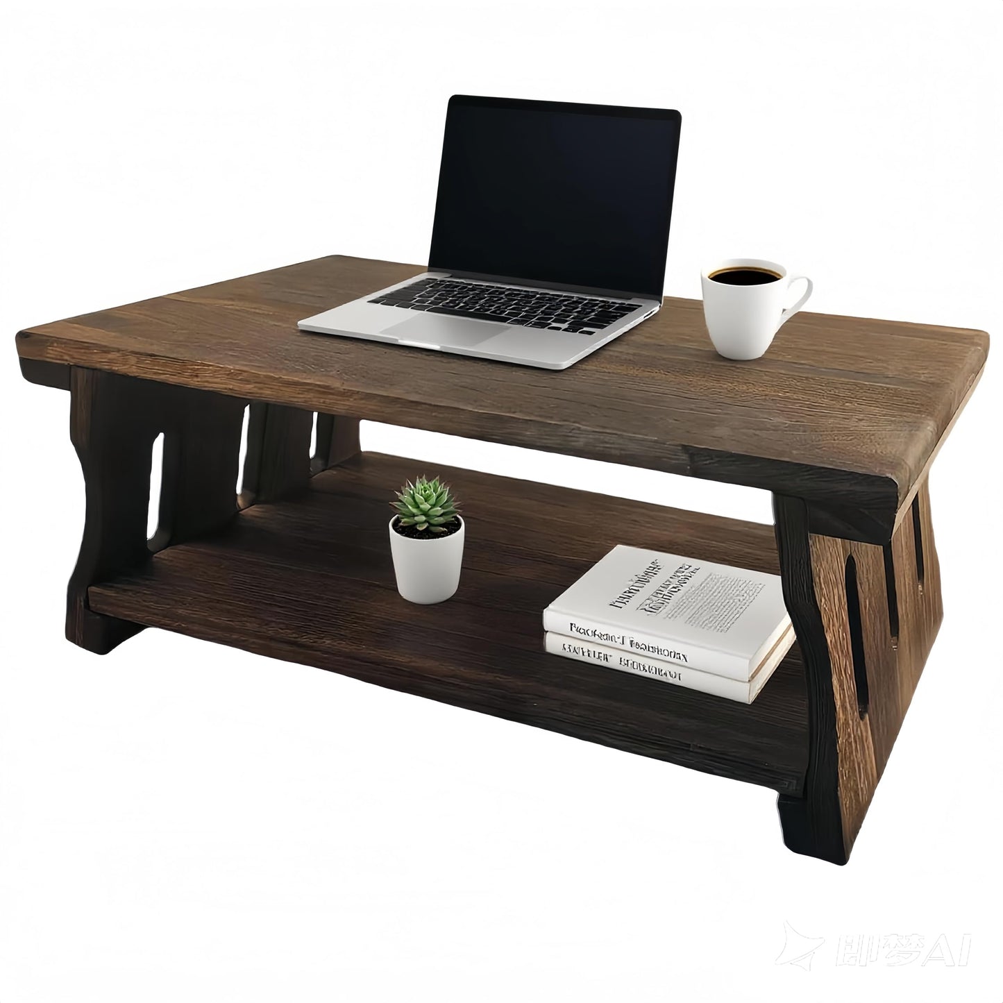 Folding Floor Table,Meditation Altar Table for Home Decor,Hand Carved Natural Brown Wood Small Puja Table, Used in The Tea Table Japanese,Study Room,IT is 24Inches(L),12 Inches(W) , 21 Inches(H)