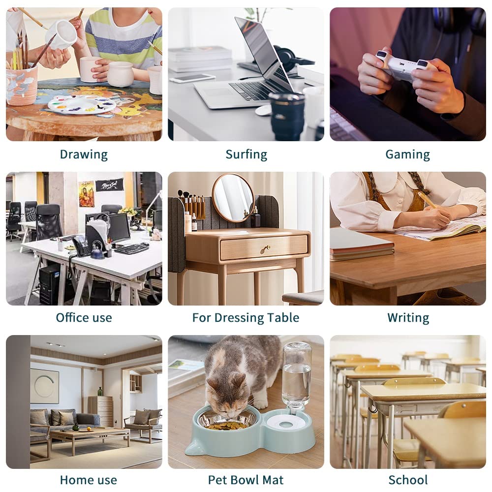 Office Desk Blotter Pad Clear Mats Table Protector PVC Writing Mat Plastic Desk Overlay for Laptop Computer Desktop Keyboard Pads Vinyl Wipeable Waterproof Home with Mouse Pad Mat Extra Large 24x48