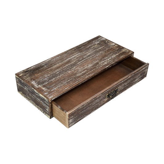 Wooden Drawers Organizer Soild Farmhouse Style RetroDesktop Drawer Storage Box Organizer With Drawers, Office Organization for Countertop Table To Store Mail, Phone, Suppliers, Glasses (Retro)