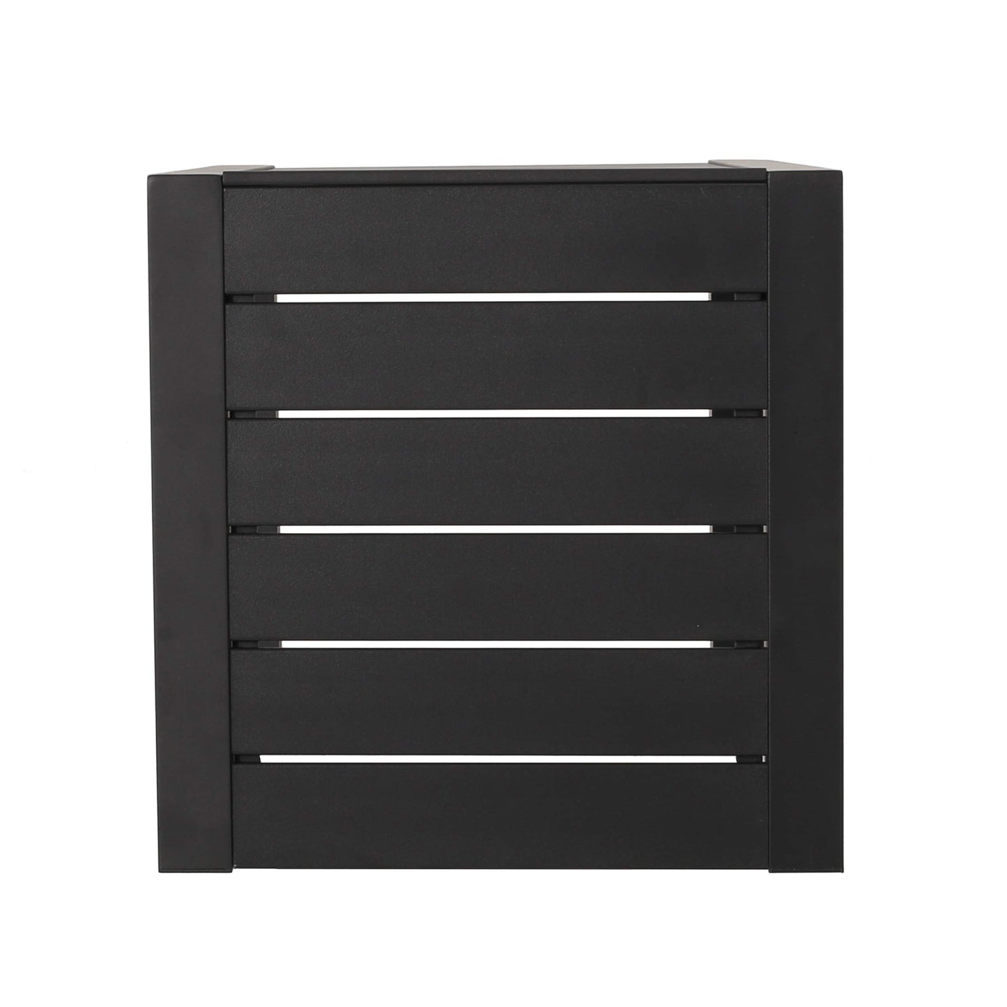 Christopher Knight Home Jesse Coral Outdoor Modern Aluminum C-Shaped End Table, Matte Black