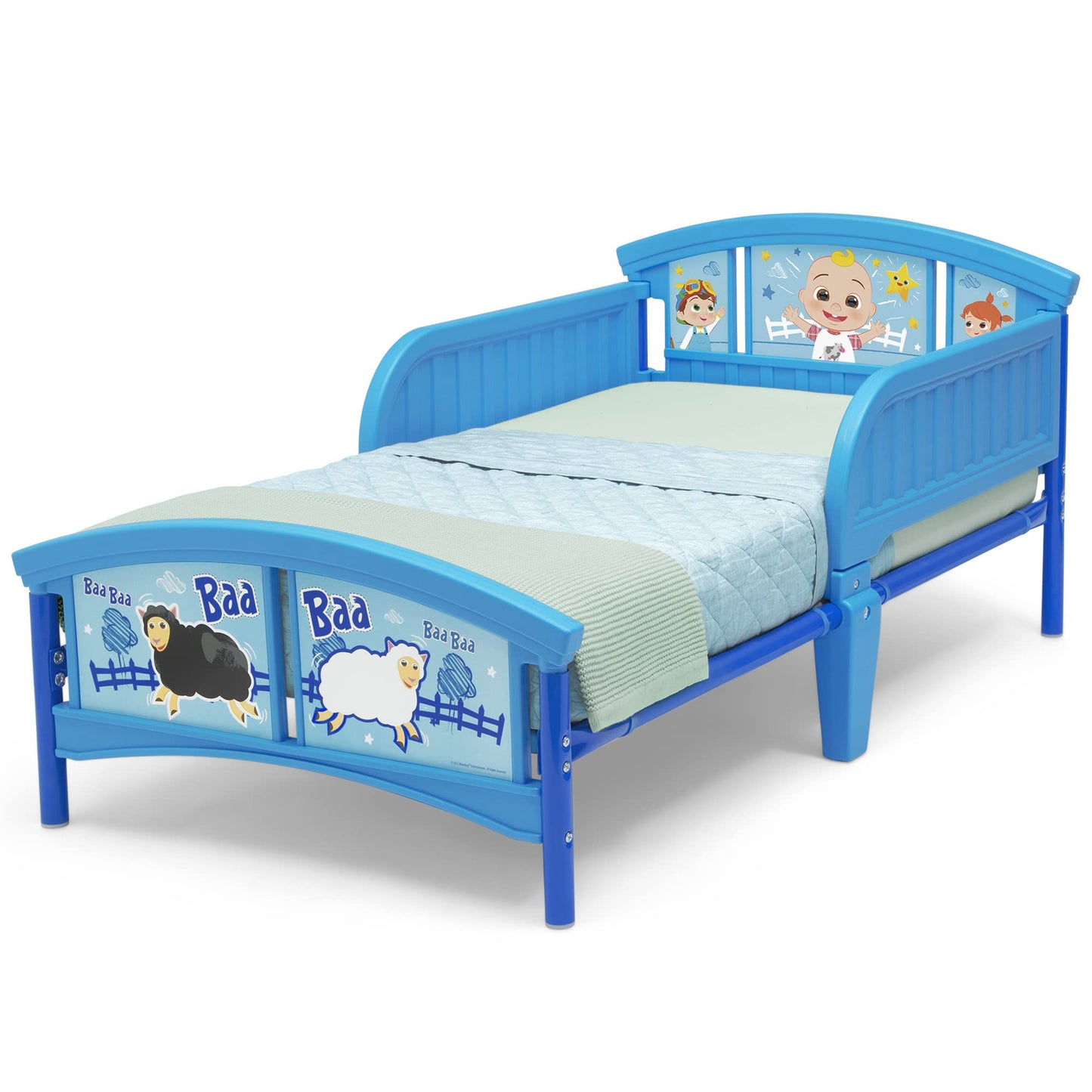 Delta Children Plastic Toddler Bed, Plastic/Steel, CoComelon