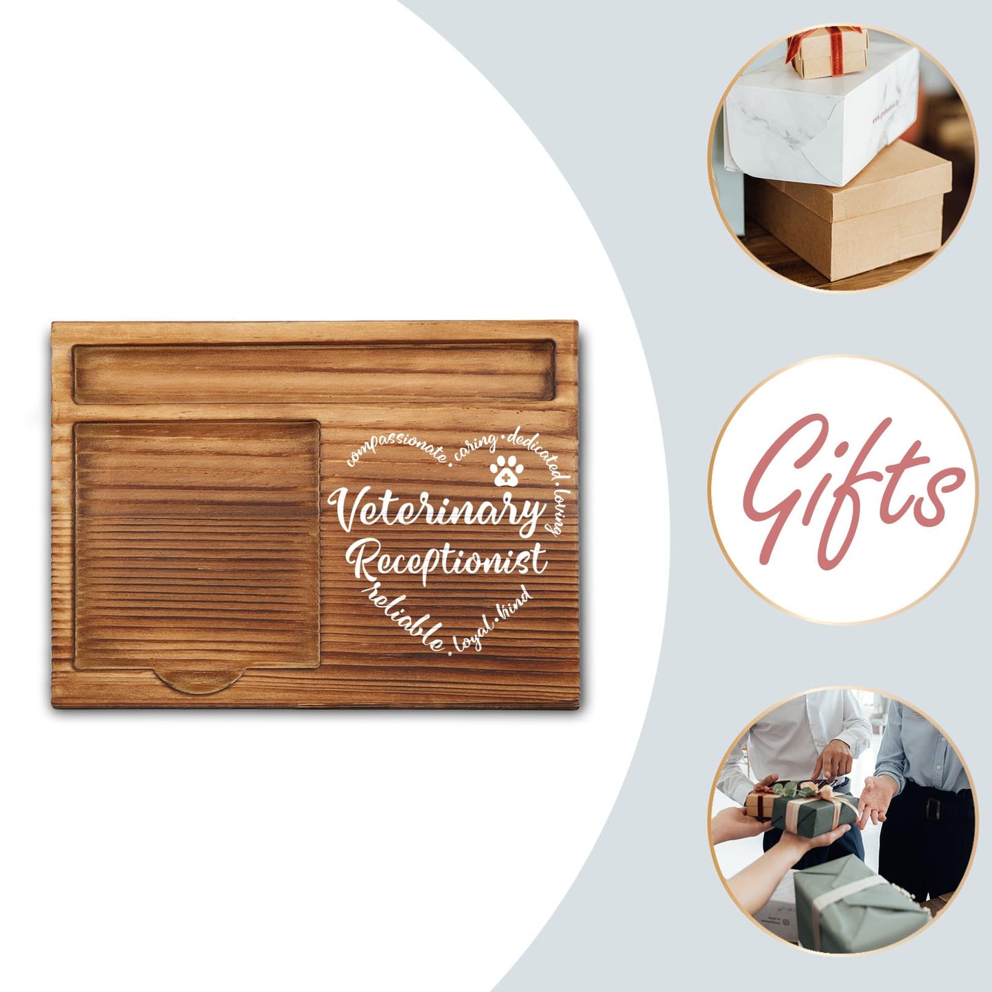 Veterinary Receptionist Gifts, Veterinary Receptionist Appreciation Gifts, Thank You Vet Receptionist Gifts for Vet Secretary, Vet Front Office Desk Self-Stick Note Pad Holders GSH10