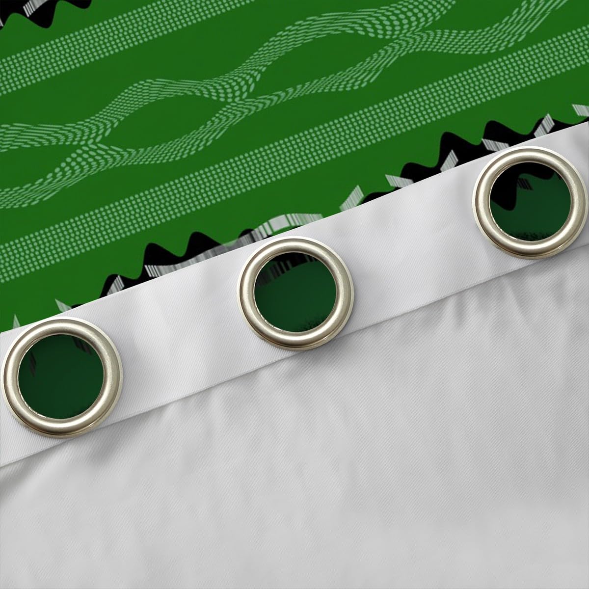 Feelyou Abstract Stripe Curtains for Bedroom Living Room Green Abstract Stripe Blackout Darkening Drapes Geometric Window Treatments, 2 Panels 38 x 45 Inch Room Decor