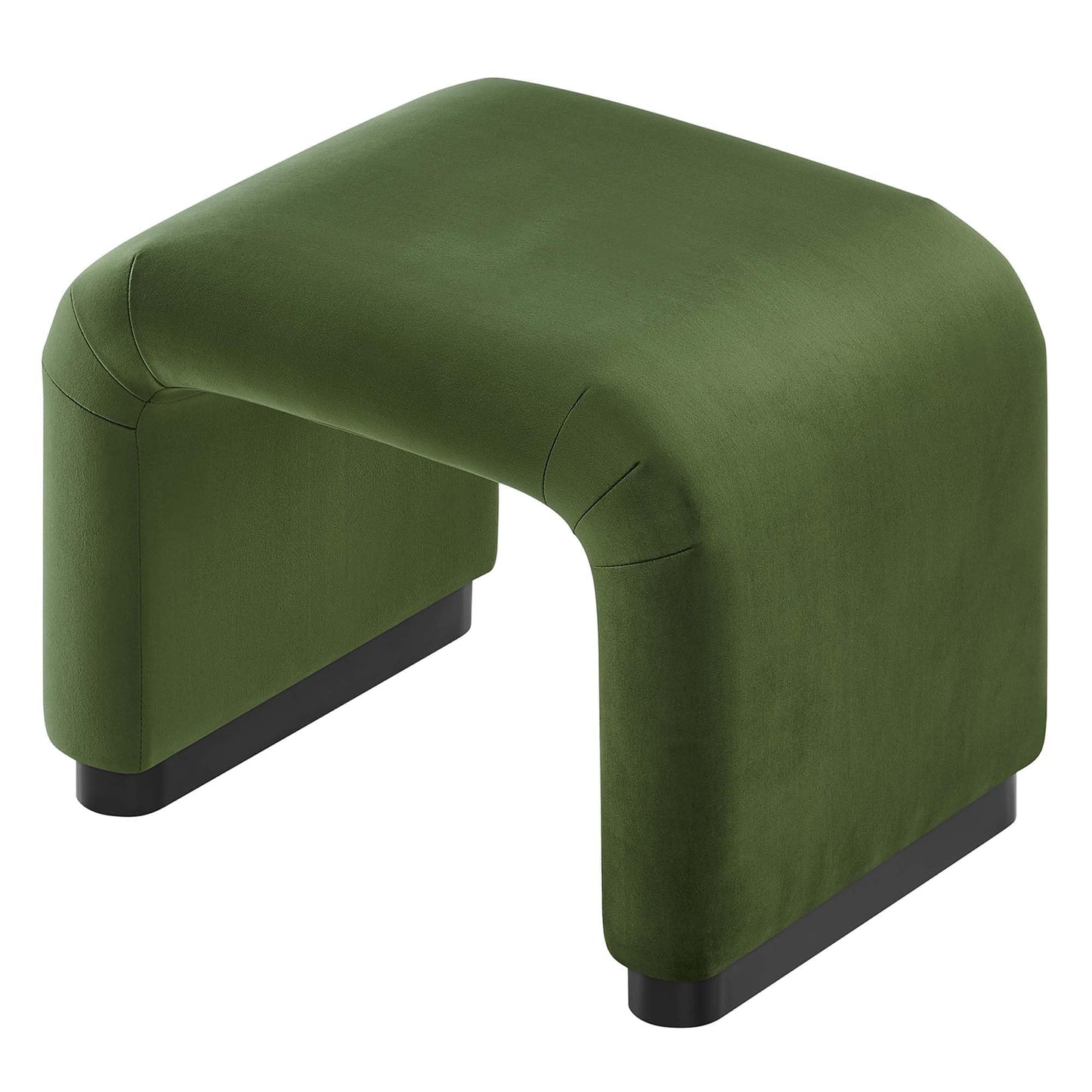 Modway EEI-6733-BLK-MOS Koda Performance Velvet Waterfall Stool, Black Moss Green