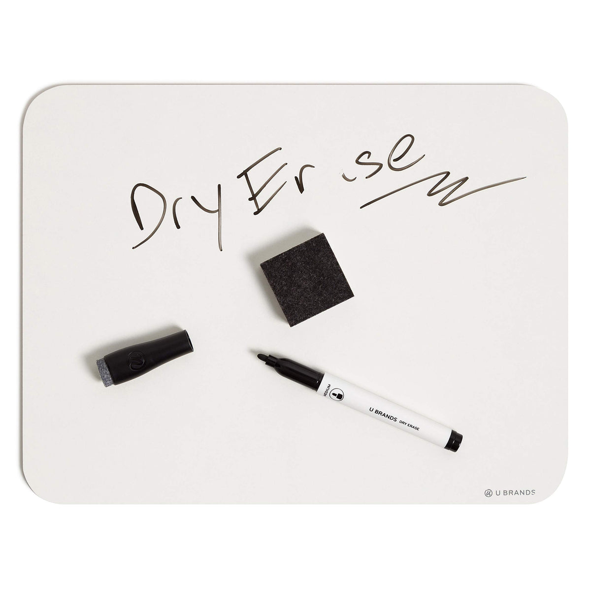 U Brands Dry Erase Lap Board Set, 12” x 9”, Small Whiteboard, Includes 6 Markers and 6 Erasers, 6 Count