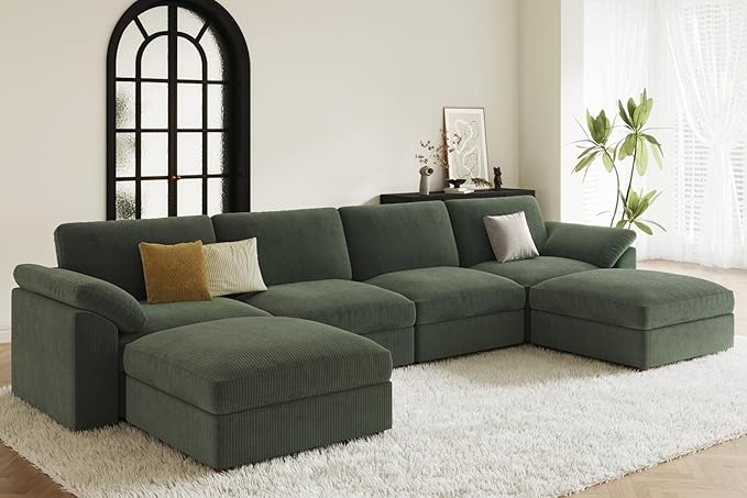 EASE MOOSE Oversized Sectional Modular Sofa, Large U Shape Sectional Couch Wide
