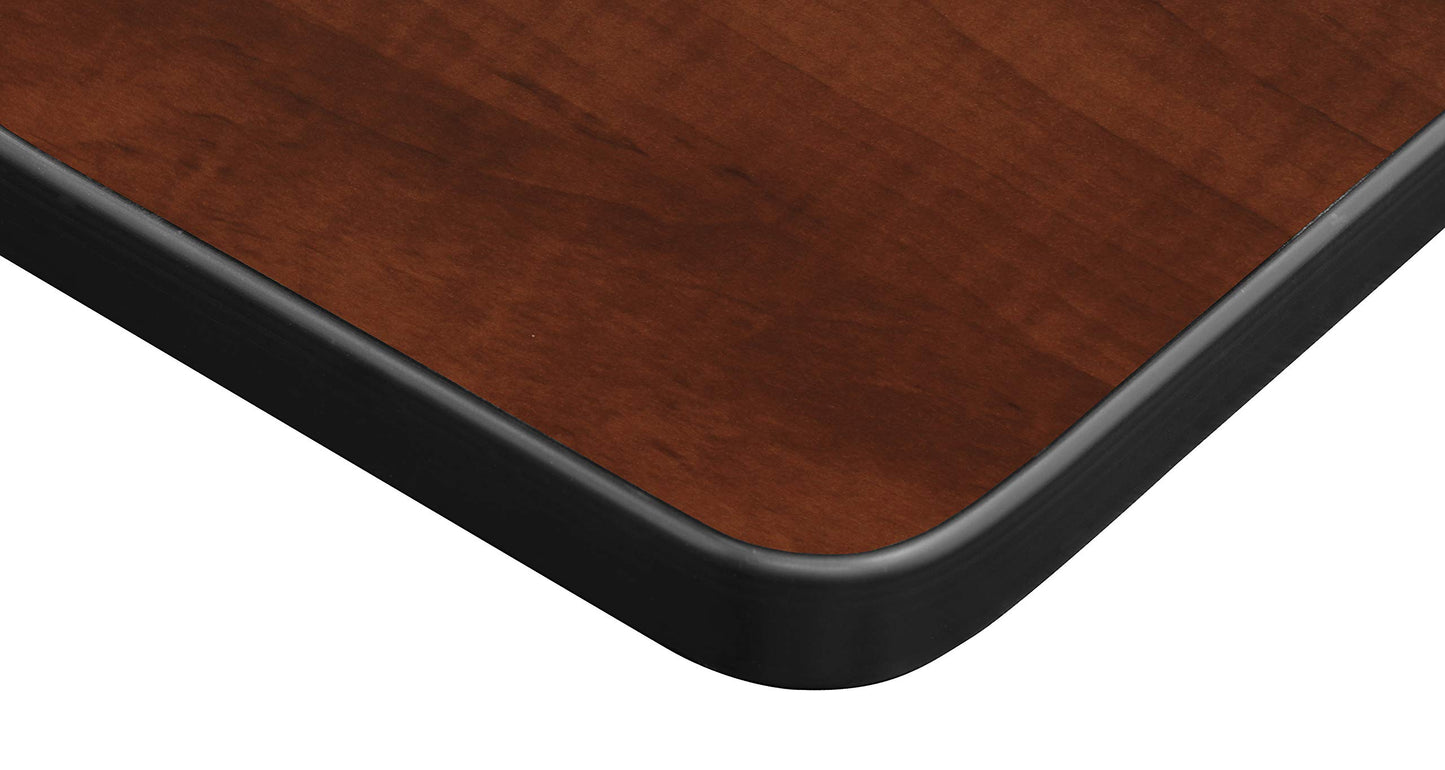 Regency Kobe 72 x 24 in. Flip-Top Training Nesting Table with Modesty Panel- Cherry