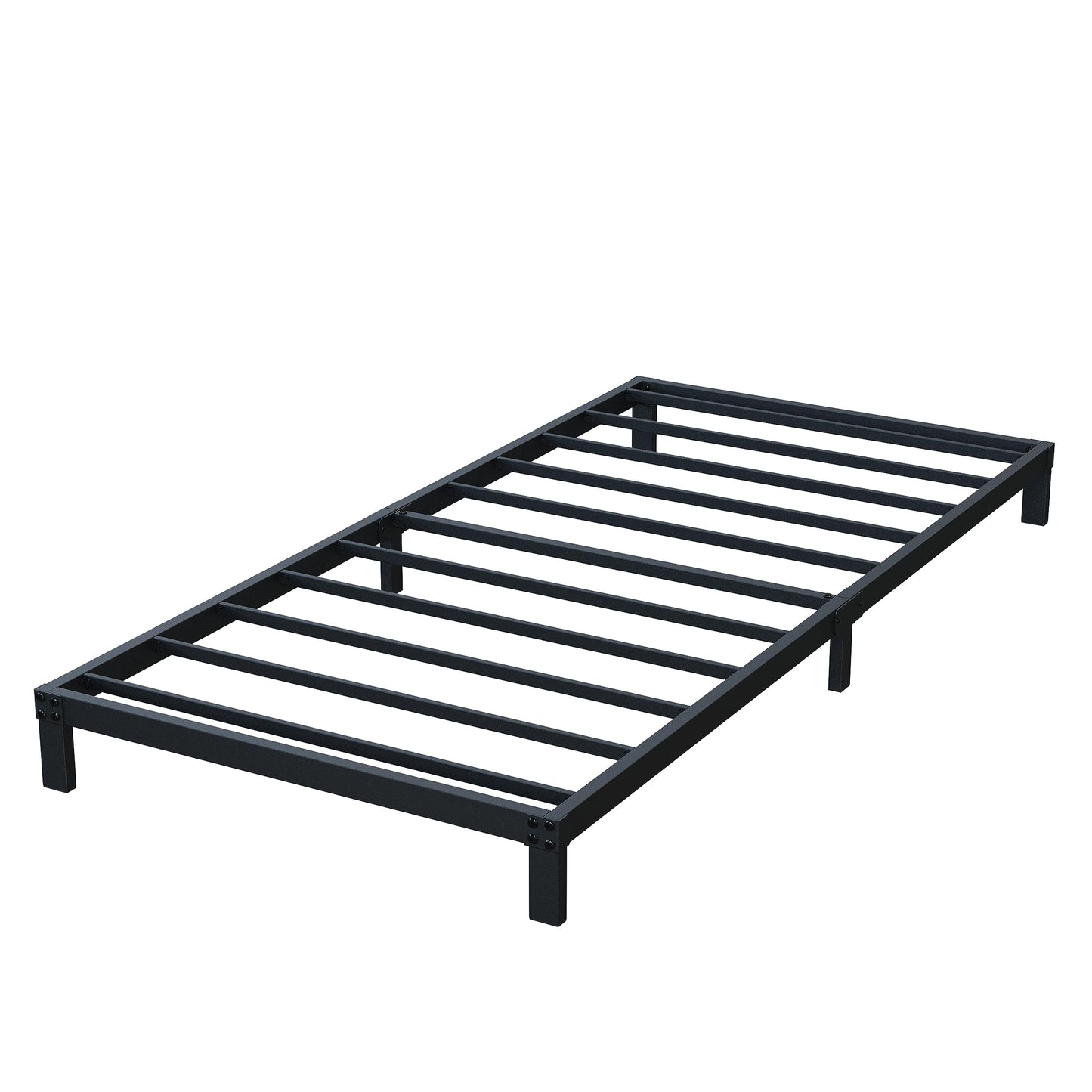 Upcanso 7 Inch Twin Bed Frames No Box Spring Need, Low Profile Metal Platform Twin Size Bed Frame, Heavy Duty Support Bedframes Twin, Easy Assembly