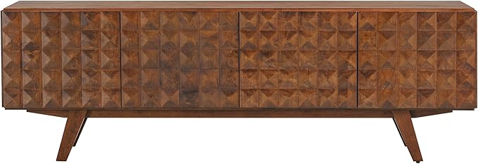 NTC Sapa Mid-Century Modern Solid Wood TV Stand 4-Door Media Console