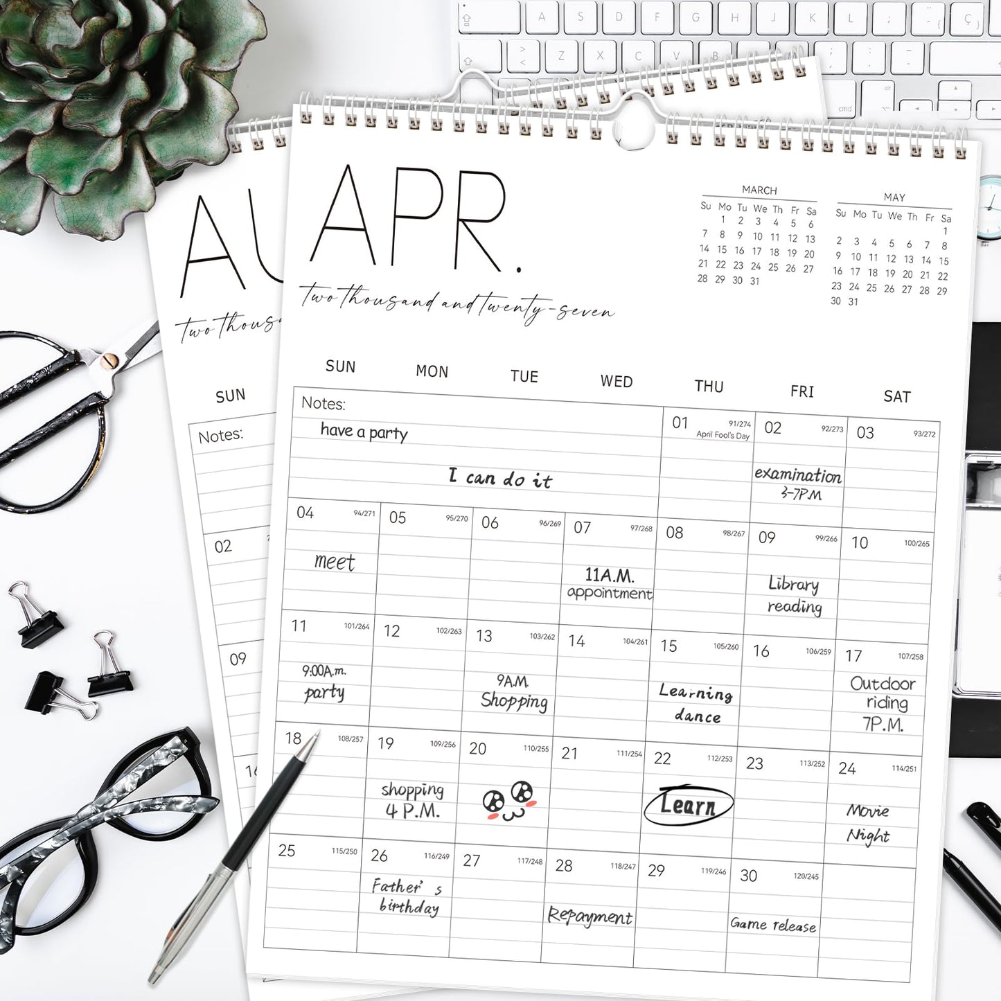 Guasslee Wall Calendar 2026-2027, Vertical Calendar Wall 2026, Jun. 2026-Dec. 2027, 19-Month Paper Calendar Spiral Bound, Monthly Planner Wall for Office School Home Easy Organizing, 14” X 11”