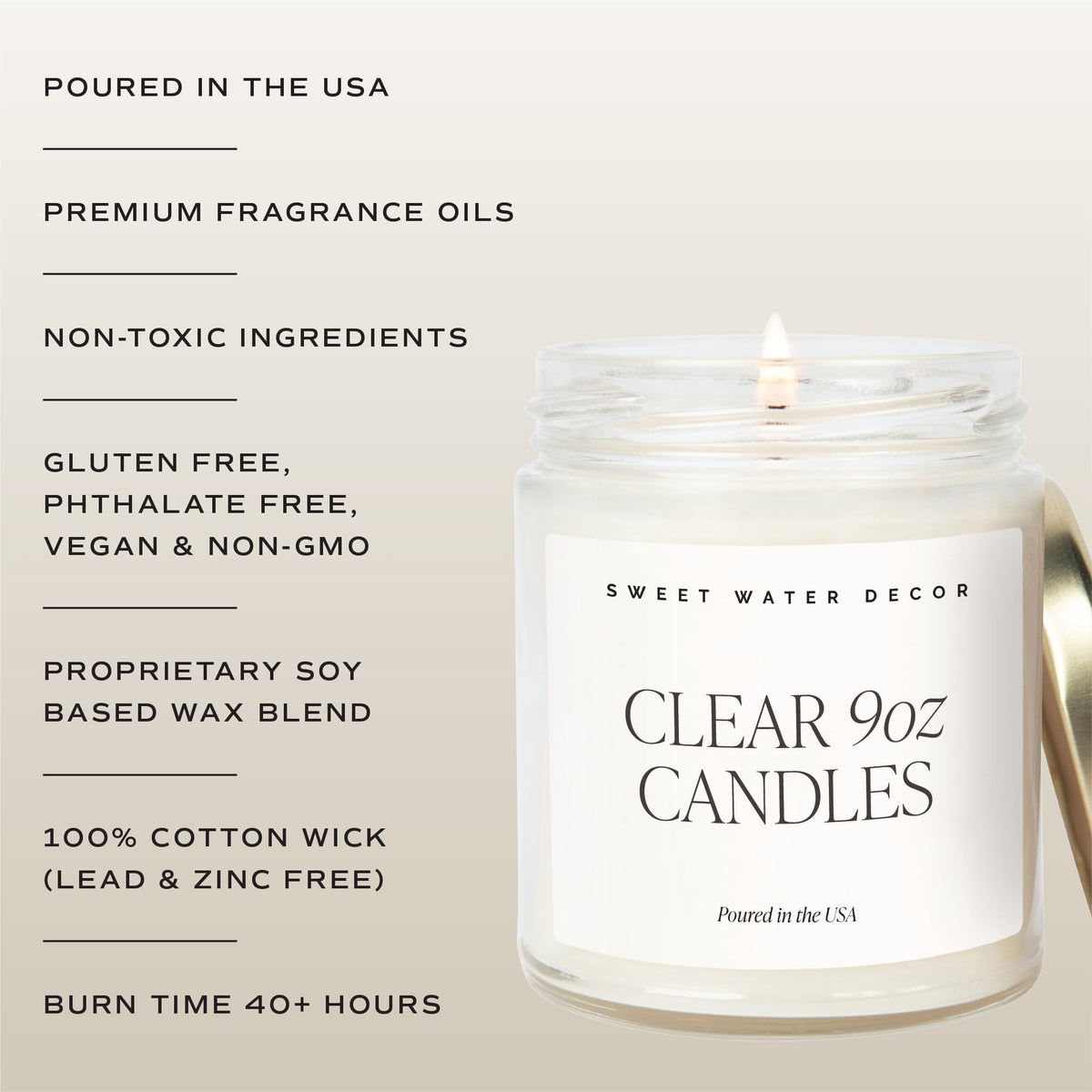 Sweet Water Decor You're The Best Candle | Tropical Fruit and Sugared Orange, Summer Scented Soy Wax Candle for Home | 9oz Clear Jar, 40 Hour Burn Time, Made in The USA