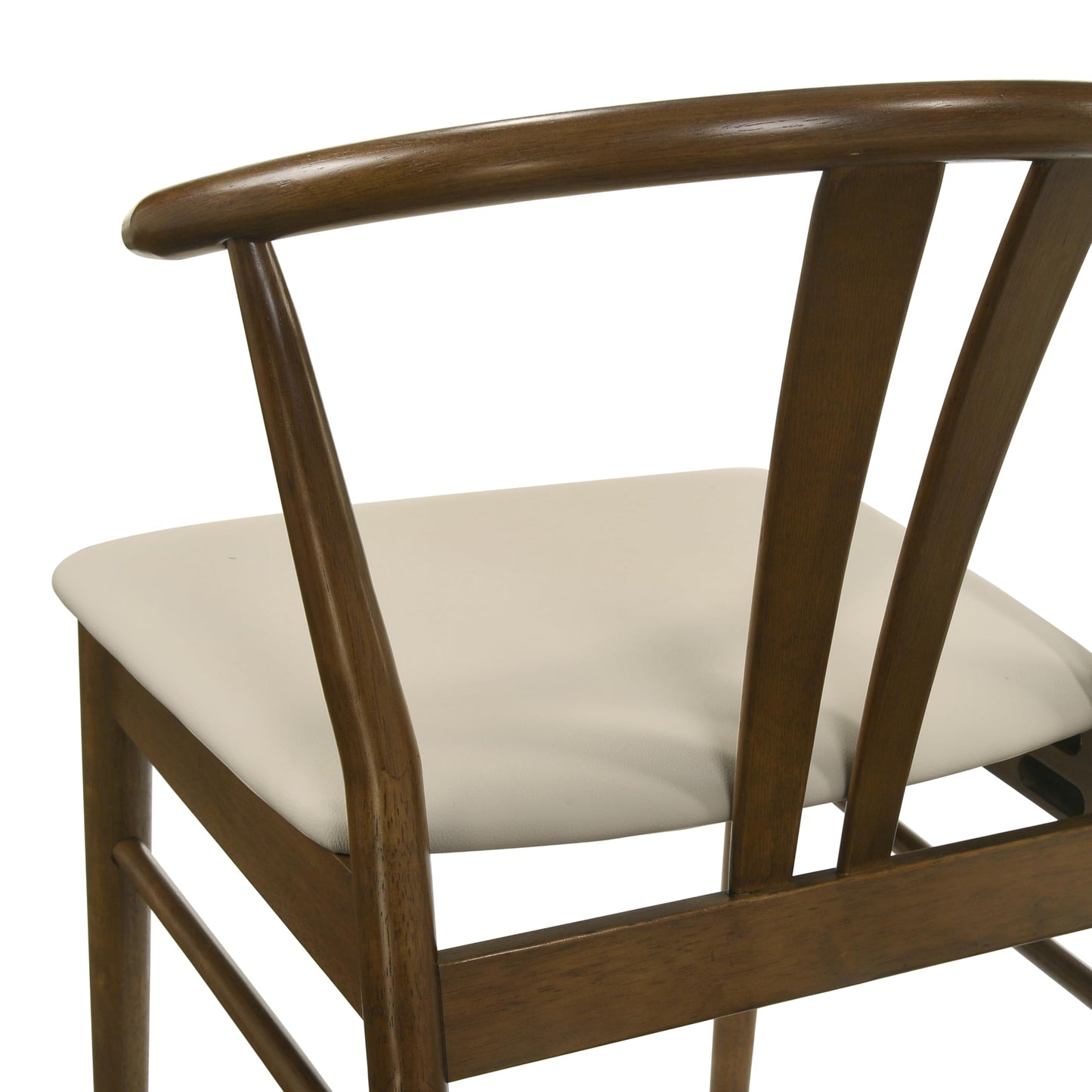 Roundhill Furniture Lavin Wishbone Dining Chairs, Set of 2, Walnut