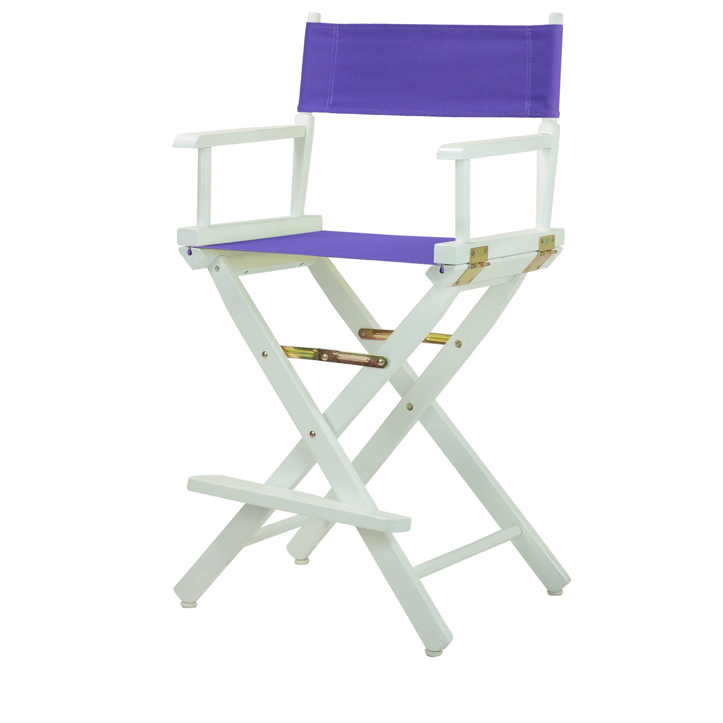 Casual Home 220-01/021-41 Temporary Seating Director Chair 24" - Counter Height WhiteFrame/Purple Canvas