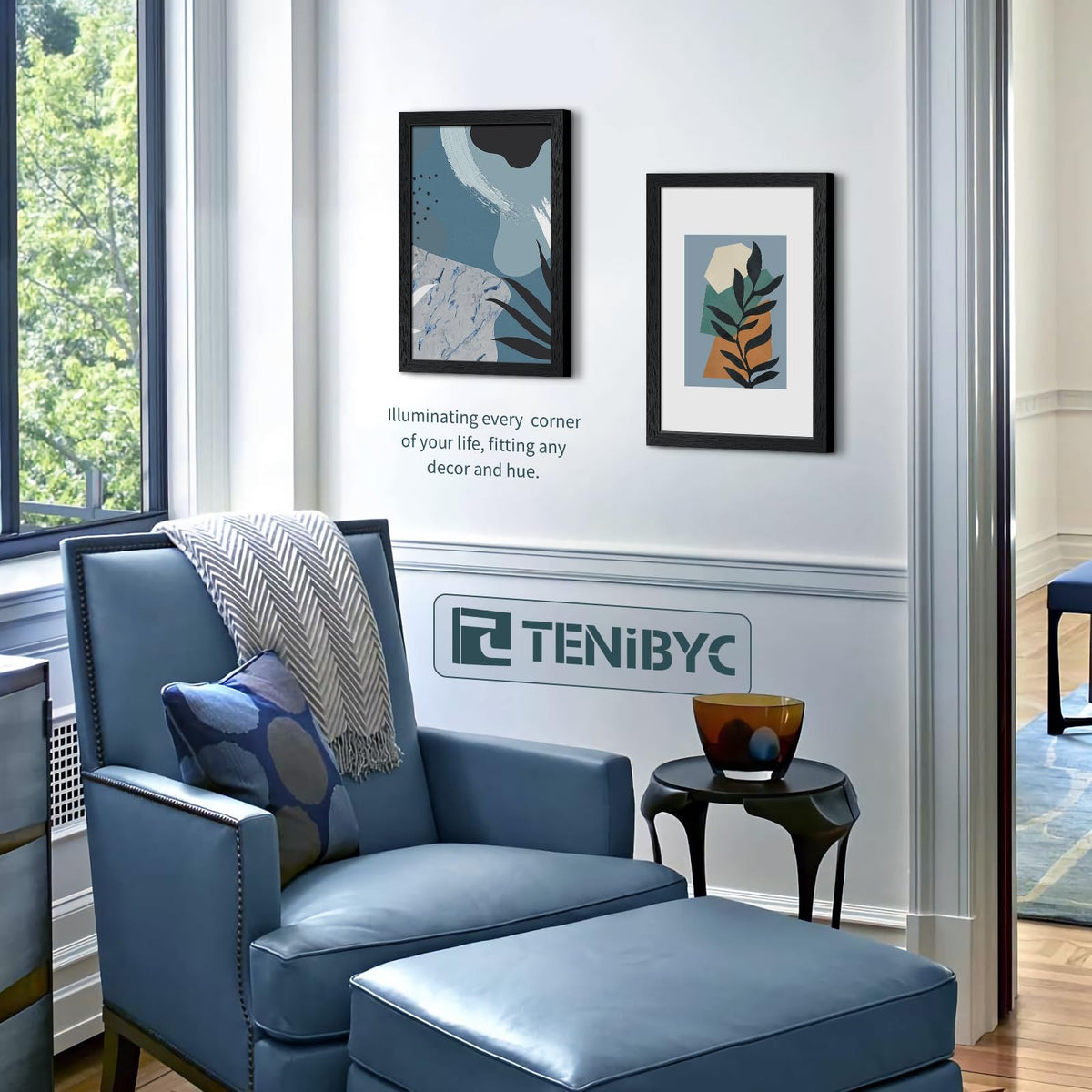 TENIBYC 12x18 Frame Set - 3 Pack, Textured Black Wooden Poster Frame with HD Tempered Glass, Room, Office, Gallery, Studio, and Hallway Decor - Wall Hanging