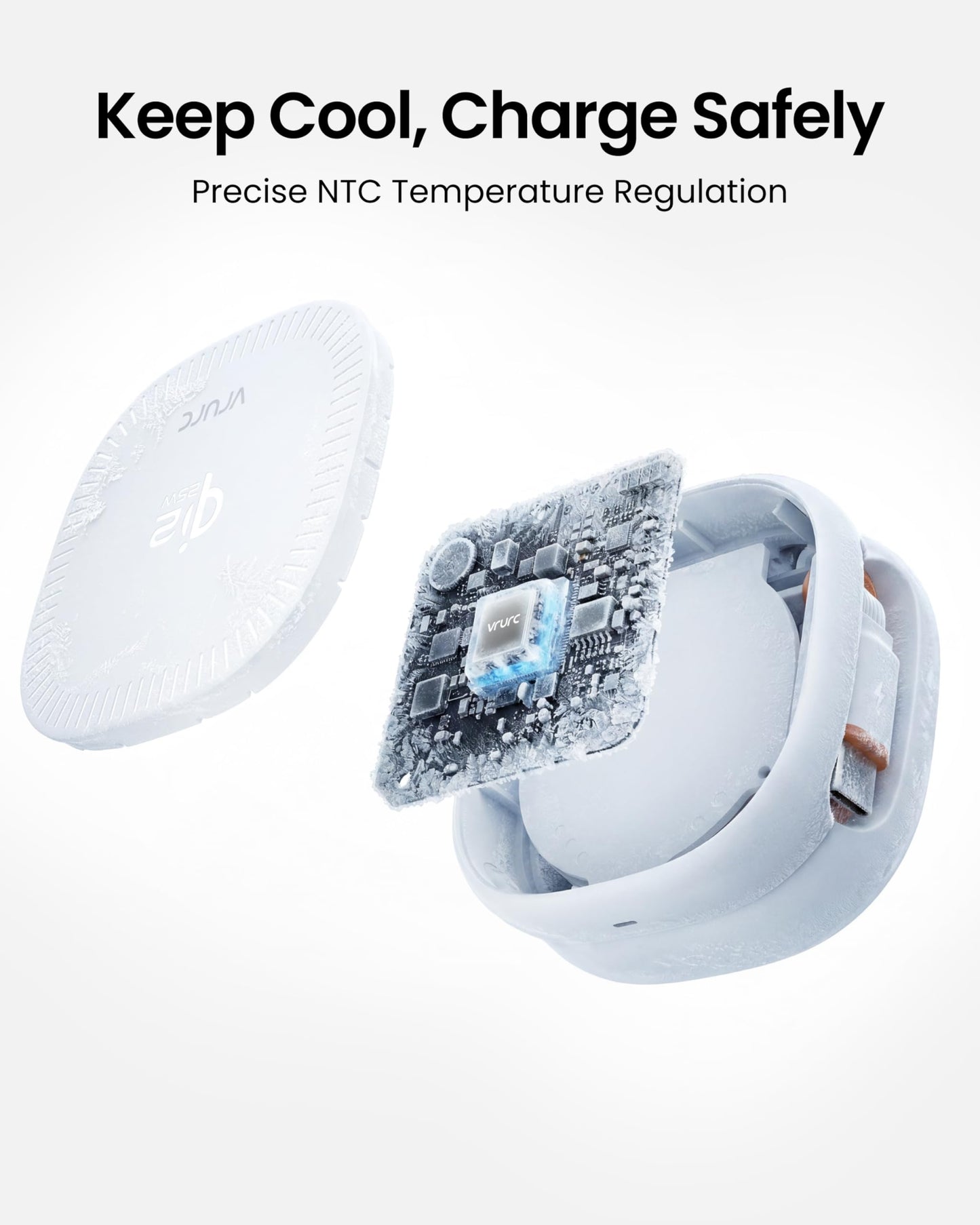 VRURC 3 in 1 Charging Station for Apple,Qi2.2 25W Magnetic Wireless Charger