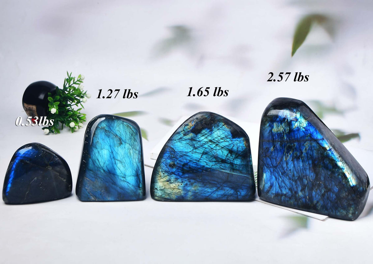 FZBHRO Large Labradorite Rock Polished Slab Block Healing Crystal Stone for Meditation Gift Home Decor 2.2-2.6 Pound