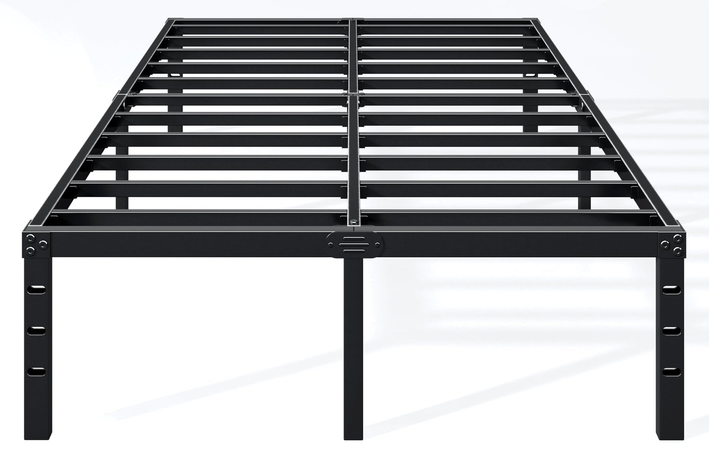 Hafenpo 12 Inch Full Bed Frame - Sturdy Metal Platform Full Size, No Box Spring Needed, Heavy Duty, Easy Assembly, Strong Bearing Capacity, Under Bed Storage, Black