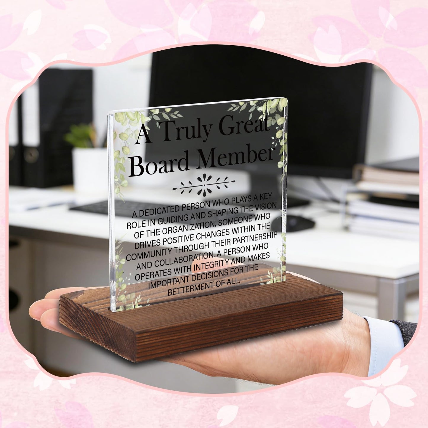 A Truly Great Board Member Tribute Plaque, Appreciation Gift for Board Member, Recognition Keepsake for Leader, Minimalist Acrylic Keepsake with Wooden Stand, HSJ134