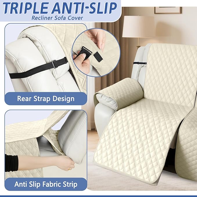 Arfntevss Recliner Sectional Couch Covers 1OO% Waterproof L Shape Sofa Cover