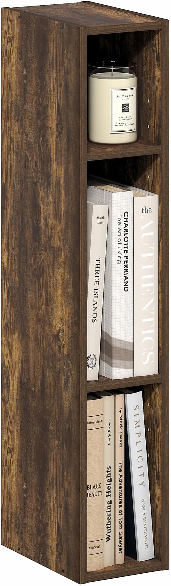 Furinno Fulda Book Shelf, 3-Tier Narrow Bookshelf, Bookcase