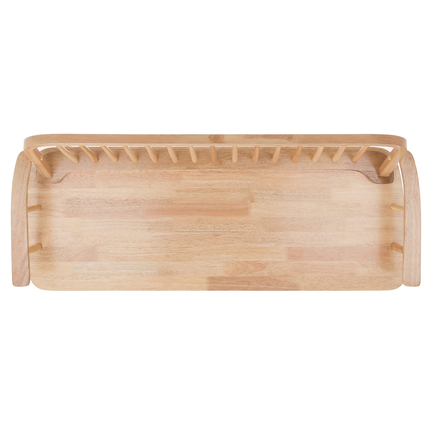 SAFAVIEH Home Collection – Lucilia Spindle Bench, Natural Solid Wood Entryway or Dining Bench, Windsor Style Seating (BCH8501A)