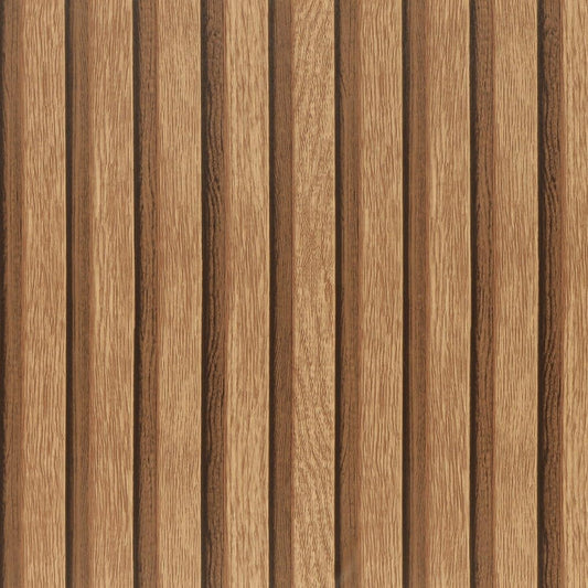 Arthome 17''x120'' Wood Slat Wallpaper, Peel and Stick Self Adhesive Wood Wallpaper PVC Vinyl Decorative Removable Wallpaper Waterproof Faux Wood Grating Stripe Contact Paper for Living Room Bedroom