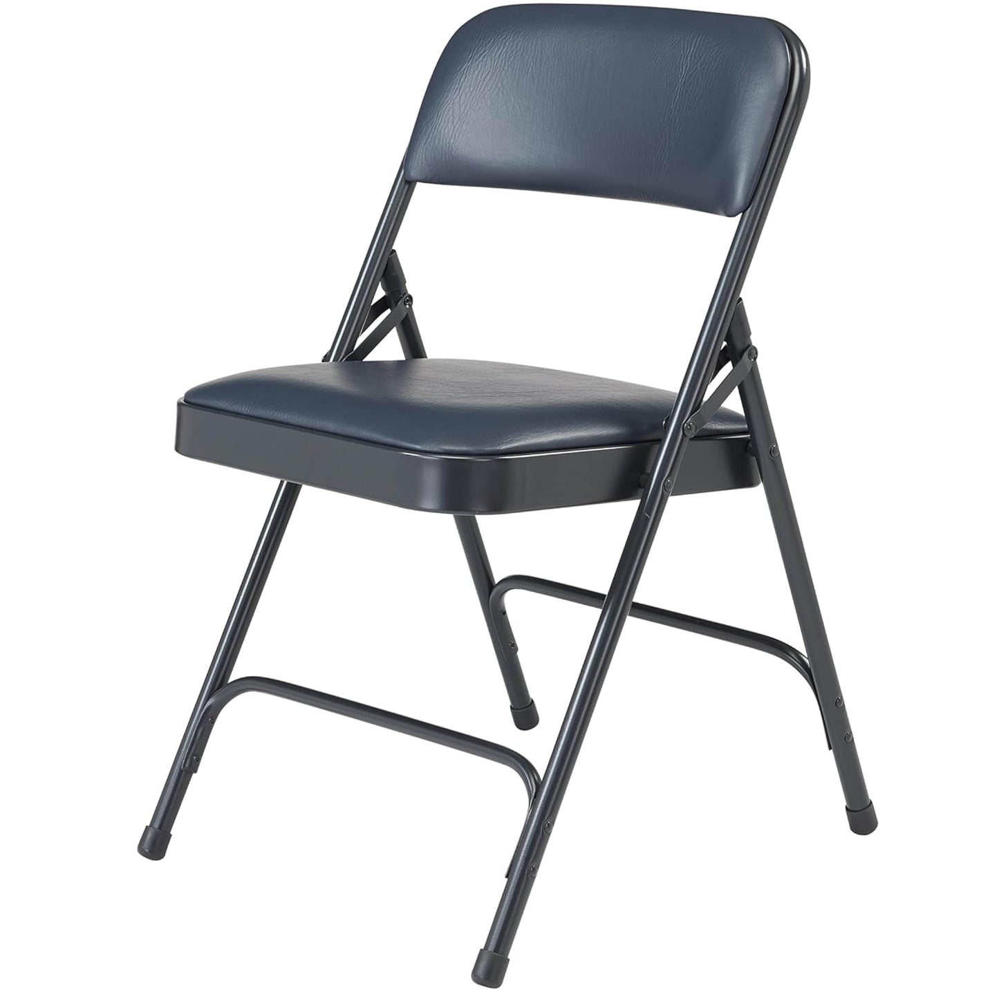 Premium Padded Portable Folding Chairs by National Public Seating – 1200 Series Upholstered, Heavy-Duty Foldable Chairs for Indoor & Outdoor Use – Set of 4, Comfortable & Durable, Midnight Blue