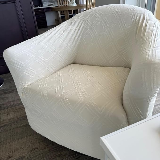 SearchI Waterproof Club Chair Slipcover Stretch Barrel Chair Covers Jacquard