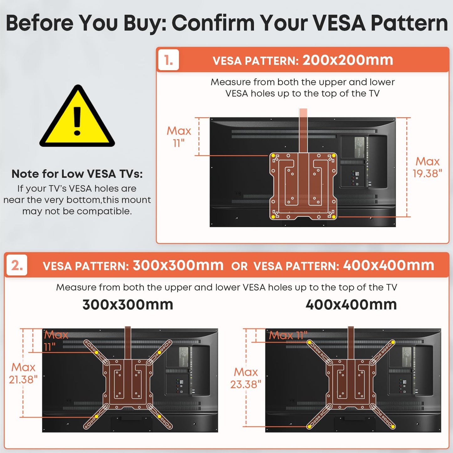 PUTORSEN Flip Down TV Mount, Manual Folding Ceiling TV Mount for Most 23'' to 55'' TVs, Height Adjustable Drop Down TV Mount for Flat & Pitched Roof, Swivel, Max Load 44lbs, Max VESA 400x400, Black