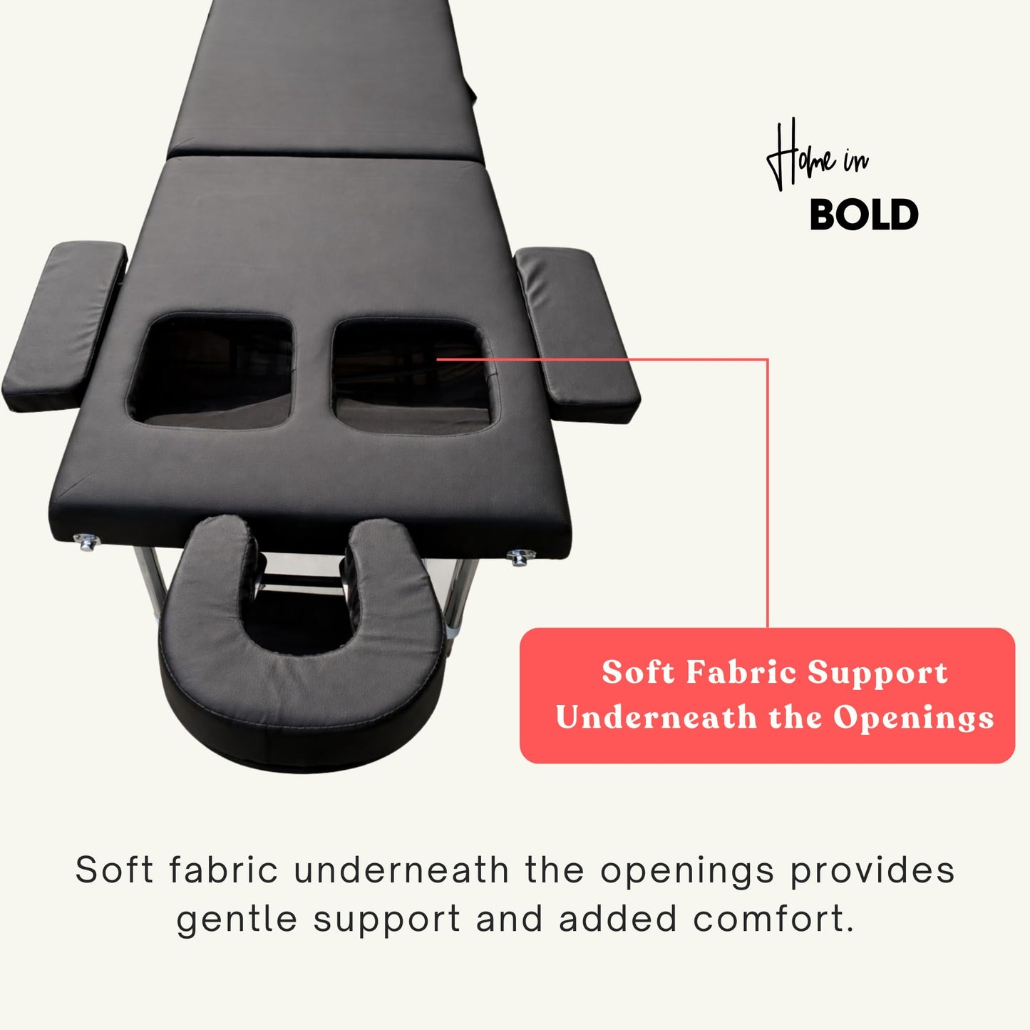 Home in Bold Massage Table Breast – Ergonomic Breast Support for Massage Comfort, Spa Therapy, Chest Relief, Professional Bodywork & Relaxation Enhancer