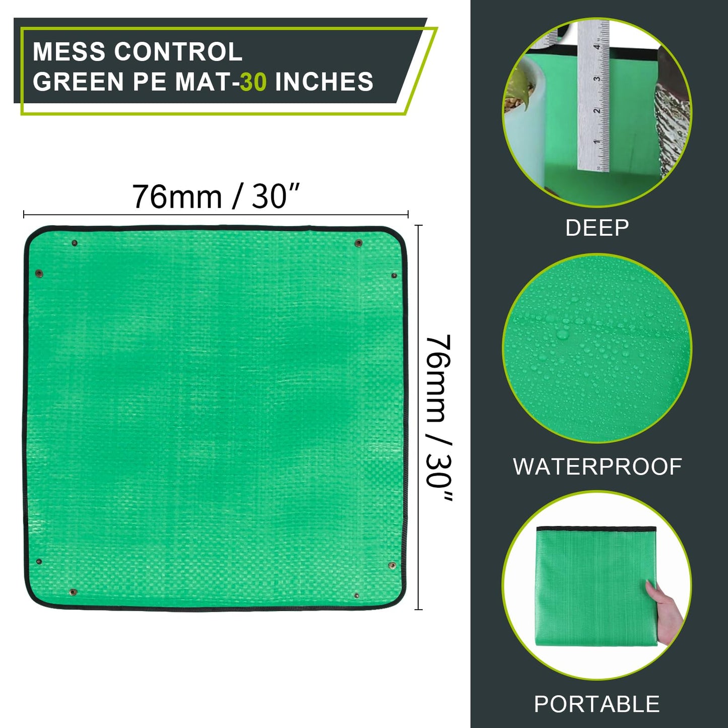 30" X 30" Large Plant Repotting Mat for Indoor Plants Potting Soil, Foldable Waterproof Plant Repotting/Potting Tray, Potting Mat for House Plants Succulents Gardening Tools Gifts for Gardener