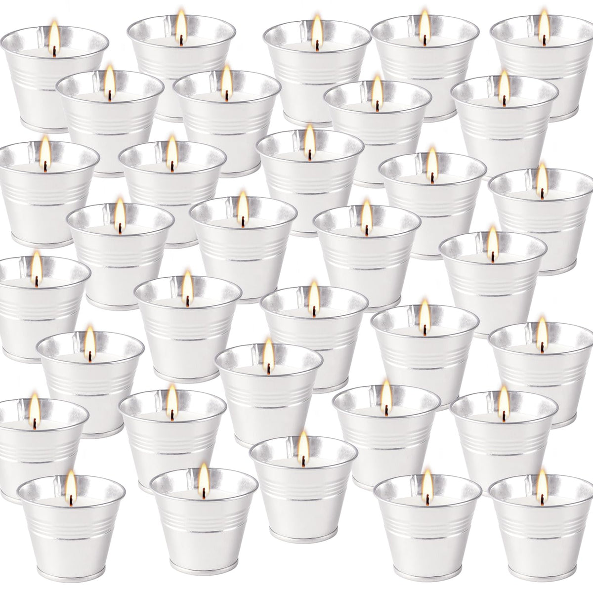 CAKETYCG Outdoors Citronella Candles 32Pack - Garden Citronella Scented Candles, Long Burning, 2 oz Small Tin Candles Gift Sets for Home Patio Yard Indoors, Balcony, Camping BBQ & Summer Parties.