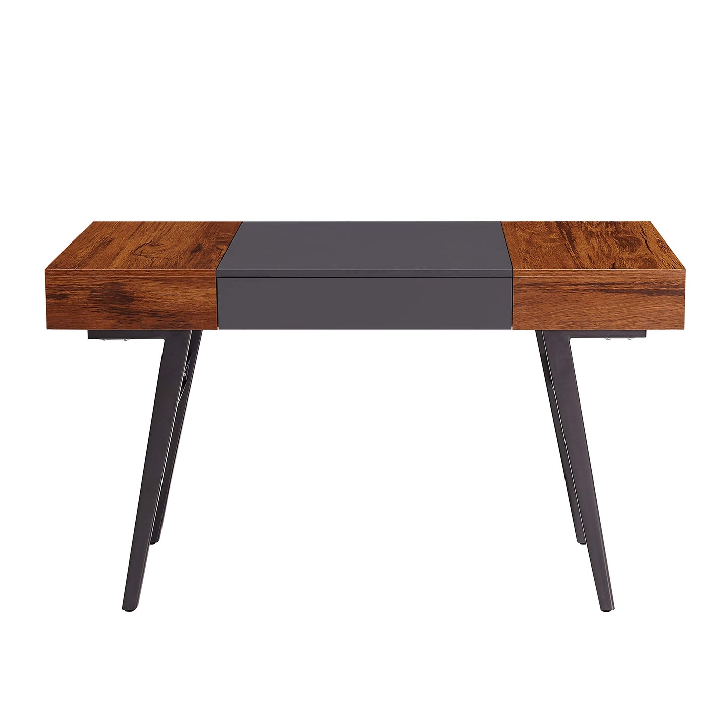 Techni Mobili Expandable Modern Storage Writing Desk, Mahogany