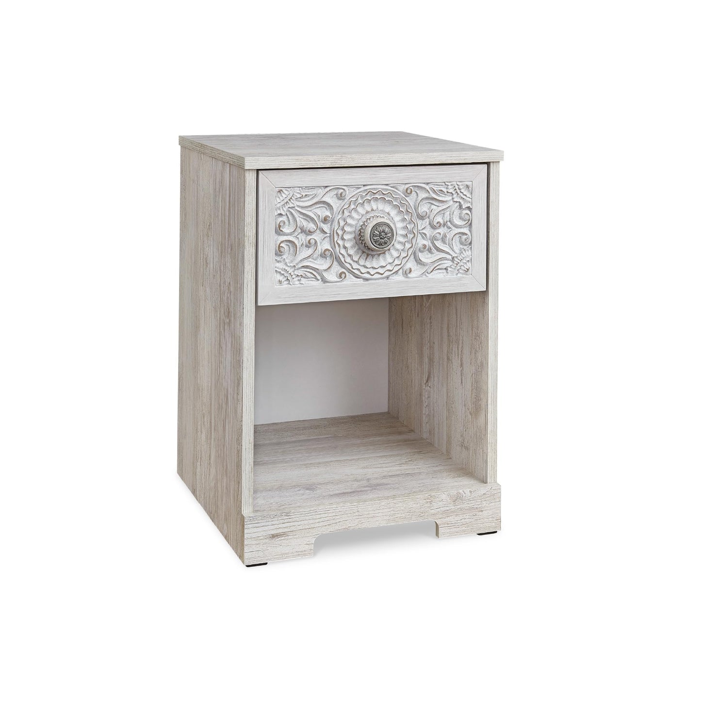 Signature Design by Ashley Paxberry Boho 1 Drawer Nightstand, Whitewash