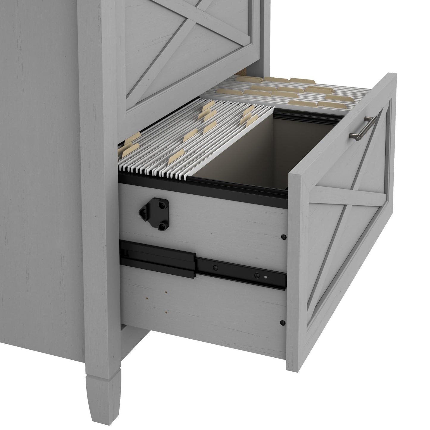 Bush Home Key West 2 Drawer Lateral File Cabinet in Cape Cod Gray, Document Storage for Home Office, Accent Chest with Drawers