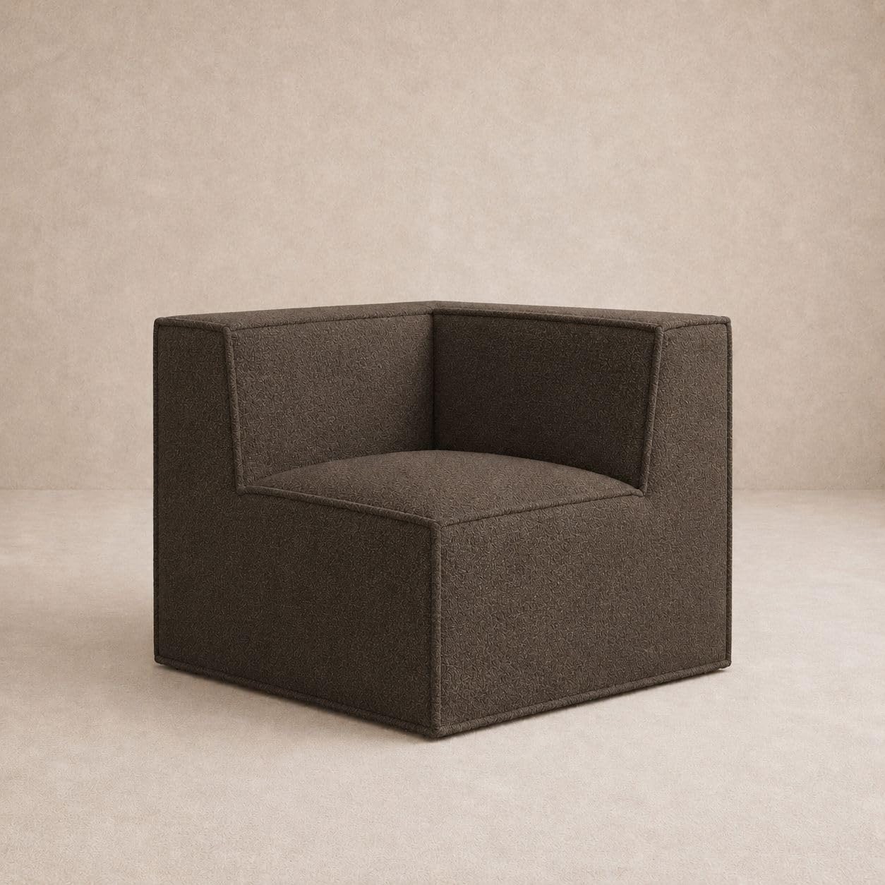 Cloud Frame Couch- Indoor and Outdoor - Washable Waterproof Sofa- Sold Seperately Ottoman Modular Sectional Upholstered - Beige Linen (Waterproof Brown Linen, Corner Seat)