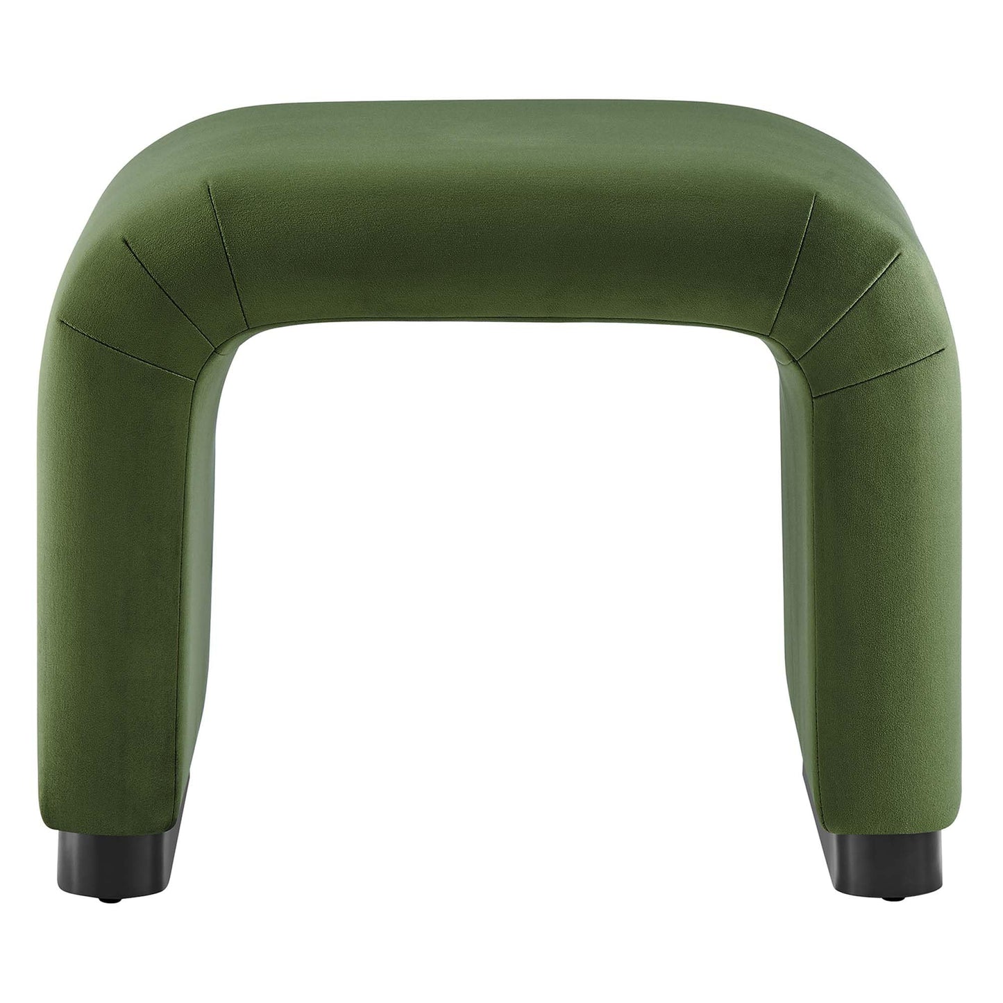 Modway EEI-6733-BLK-MOS Koda Performance Velvet Waterfall Stool, Black Moss Green