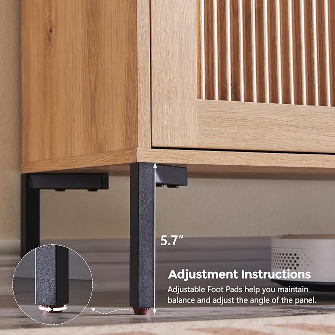 IFBUY Modern Sideboard Buffet Cabinet, Wooden Modular Coffee Bar Cabinets